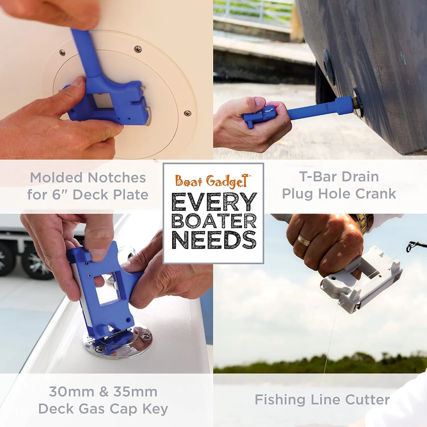 – This 10-in-1 Boat Tool Includes Beer and Wine Bottle Opener, Safety Whistle, Fishing Line Cutter, Marine Gas Cap Key & Other Essential Tools – Great idea for Boat Owners