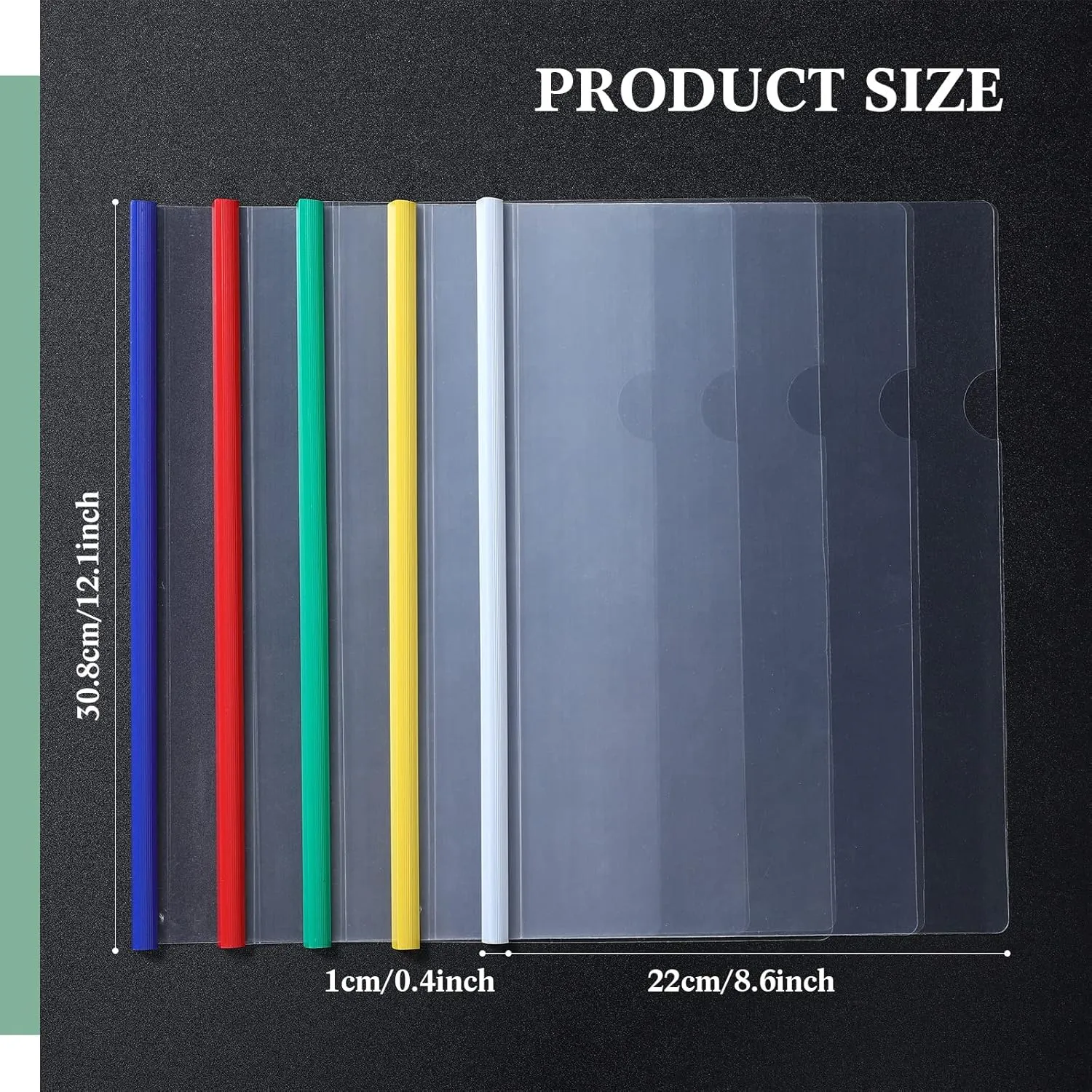 100 Pcs Clear Report Cover with Sliding Bar 50 Sheet Capacity Presentation Binder Transparent Resume Folder Plastic Folder for File Report School Office