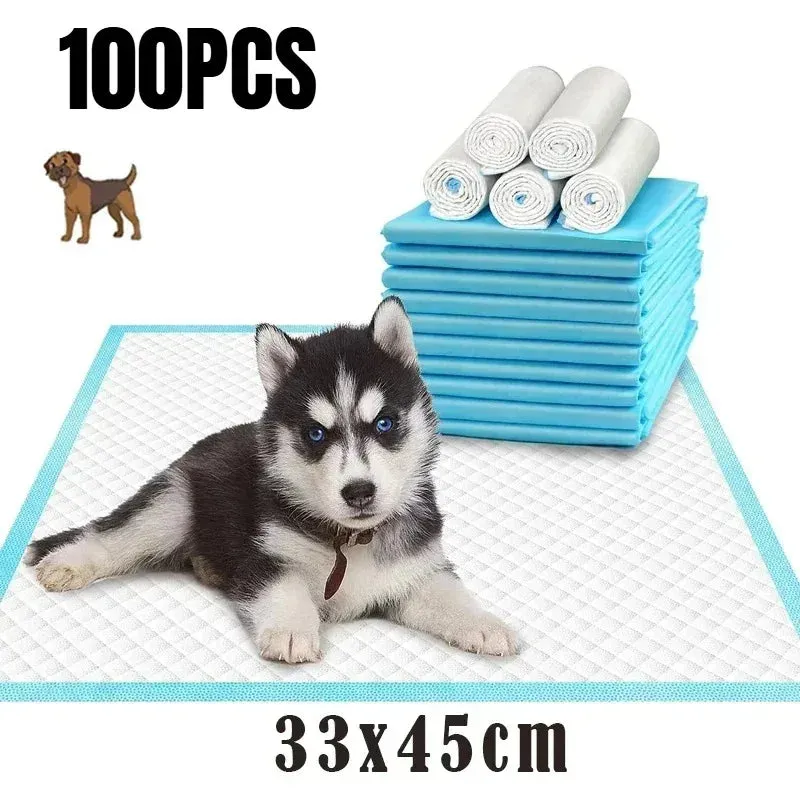 100PCS Thickened Absorbent Dog Puppy Training Pads