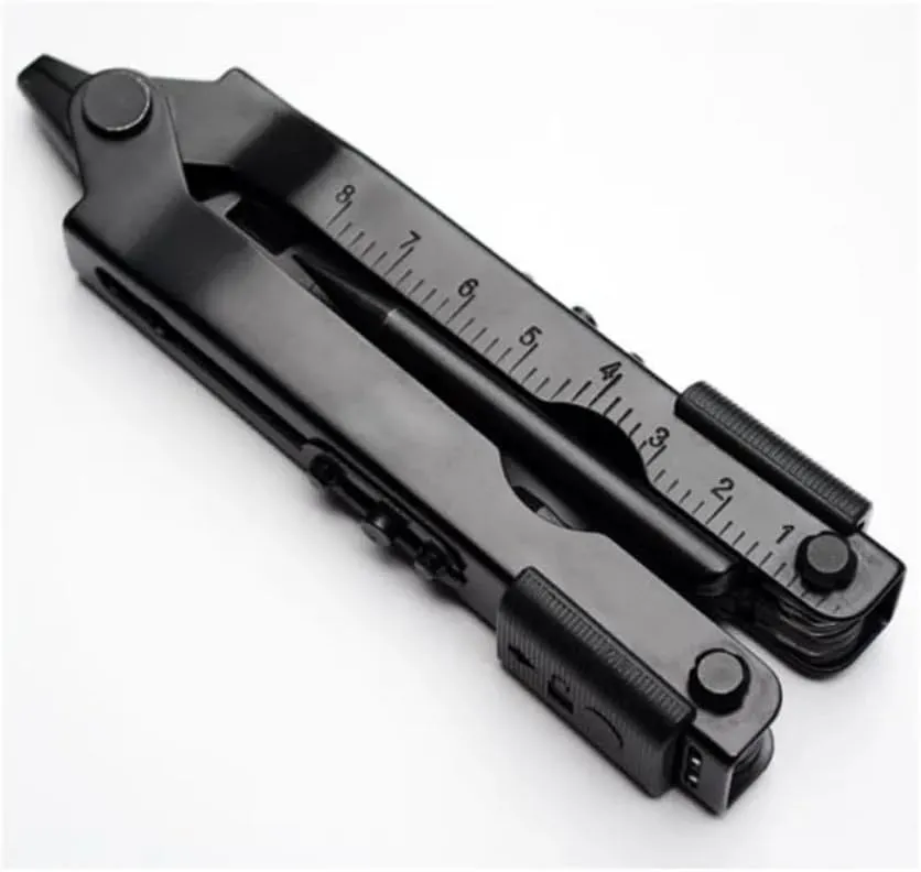 13 in 1 Portable Multifunction Tool Pliers Screwdrivers ire Stripper Folding Plier Pocket Cutter EDC Combination Tools for Outdoor Camping Fishing (Matte Black)