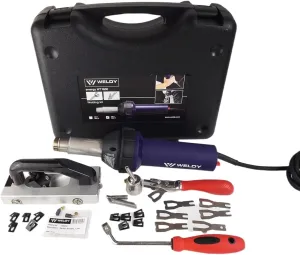 1600W Plastic hot air gun Hot Air Torch Plastic Welding Gun Welder Pistol Flooring Tools Flooring Welding Kit (120V hot air gun welding kit)