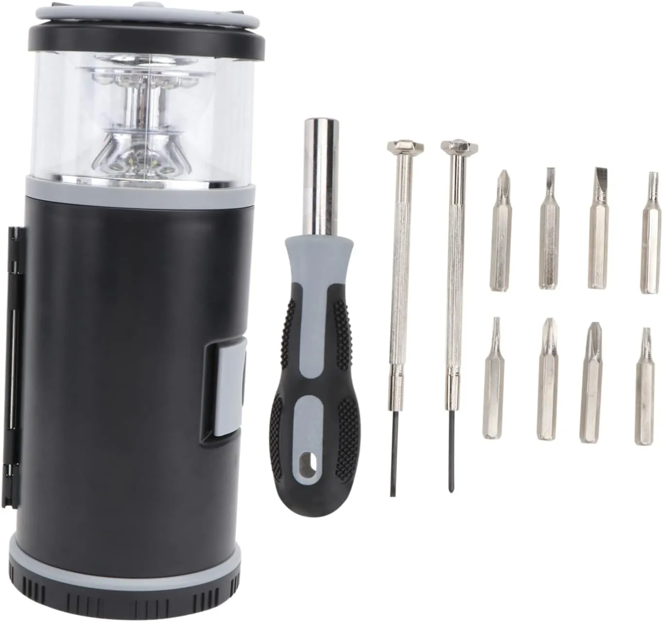1Pc Handheld Camping Lamp Tool Durable for Hiking Fishing Dog Walking Includes Precision Screwdriver Bits Weather Resistant Lightweight Design for Outdoor