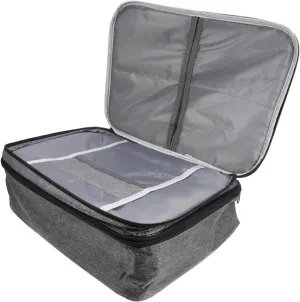 1pc Travel Storage Bag Pouch Filing Large Code Lock Pad Lock Multifunctional Bag Organizer Organization Portable Certificate Bag Purse School Cationic Fabric