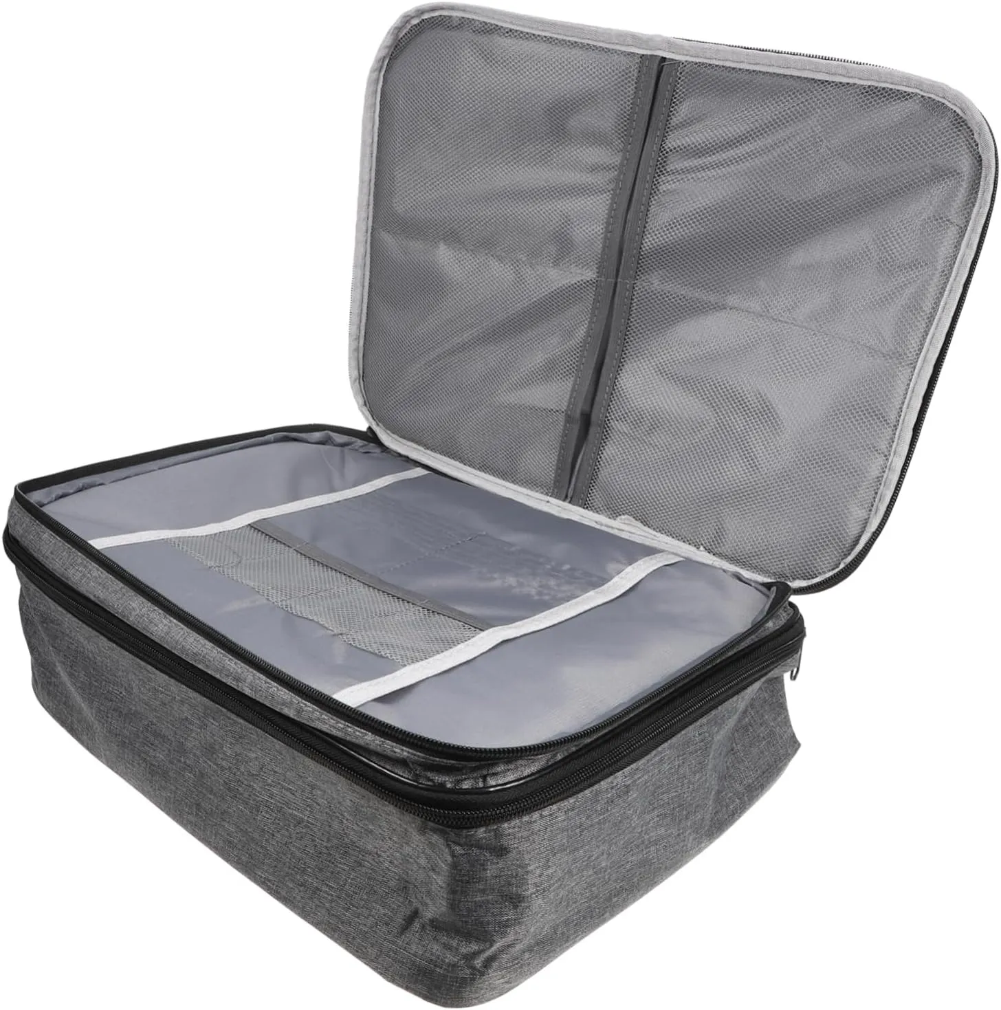 1pc Travel Storage Bag Pouch Filing Large Code Lock Pad Lock Multifunctional Bag Organizer Organization Portable Certificate Bag Purse School Cationic Fabric