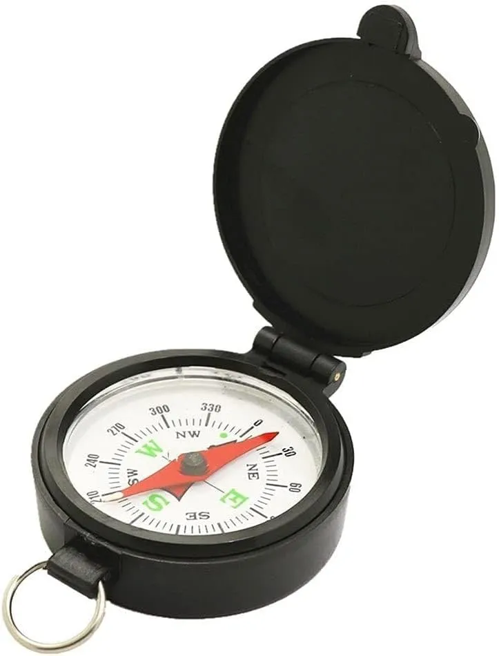 1Pcs Survival Compass for Hiking, Camping, Trekking, Portable & Lightweight with Neck Rope for Outdoor Navigation