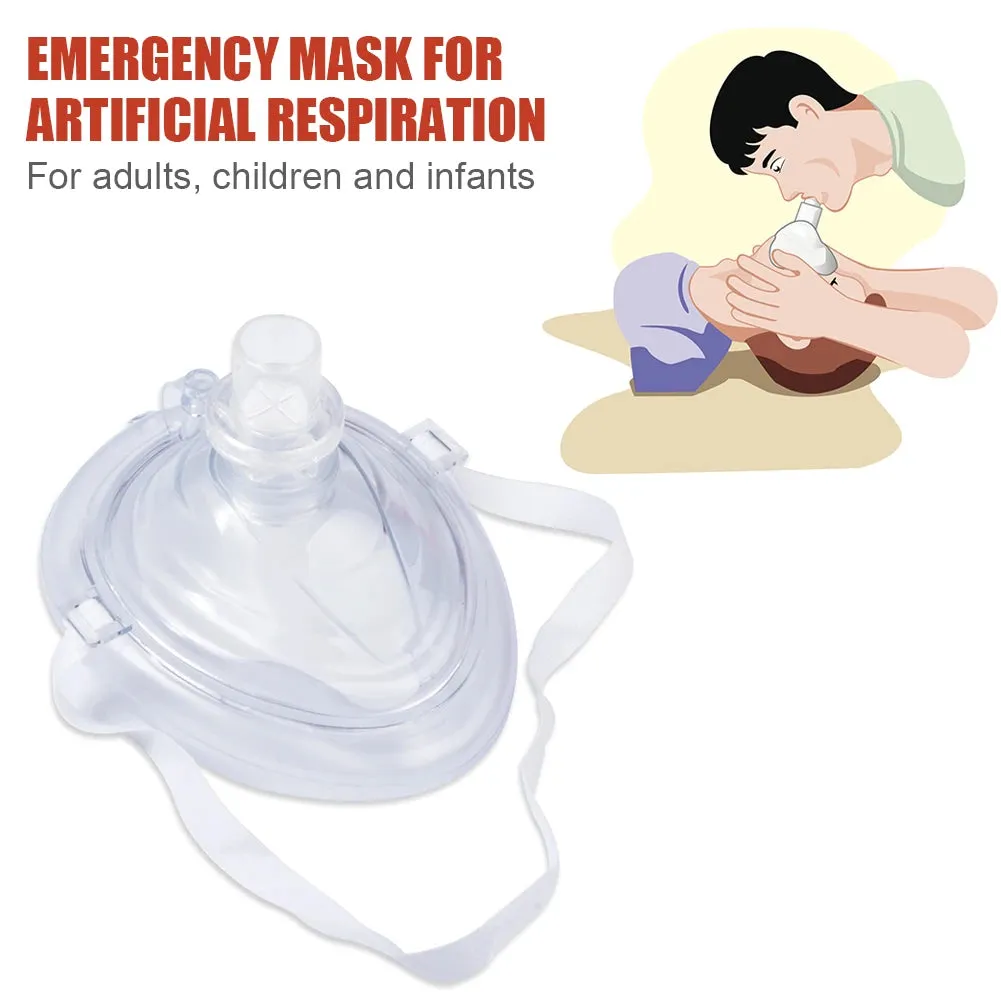 2-10PCS Professional CPR Mask with One-Way Valve for First Aid and Emergency Rescue