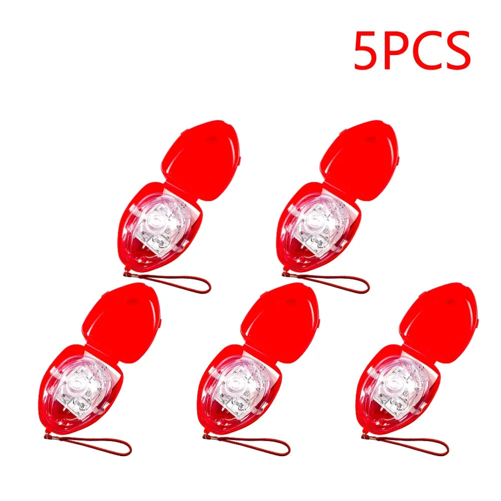 2-10PCS Professional CPR Mask with One-Way Valve for First Aid and Emergency Rescue