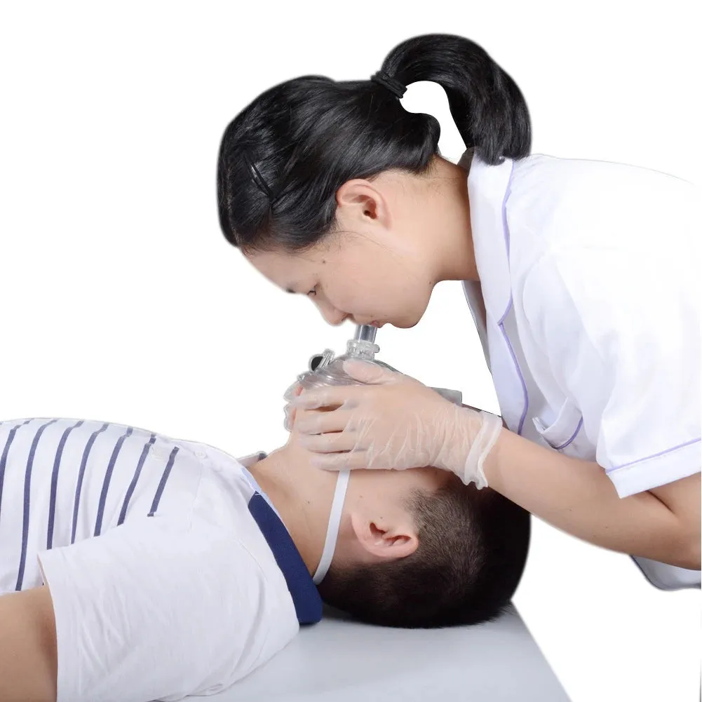 2-10PCS Professional CPR Mask with One-Way Valve for First Aid and Emergency Rescue