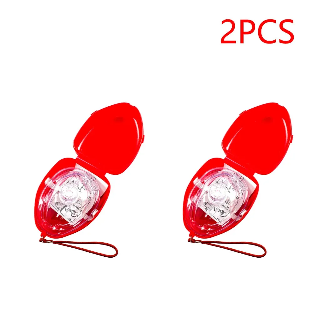 2-10PCS Professional CPR Mask with One-Way Valve for First Aid and Emergency Rescue