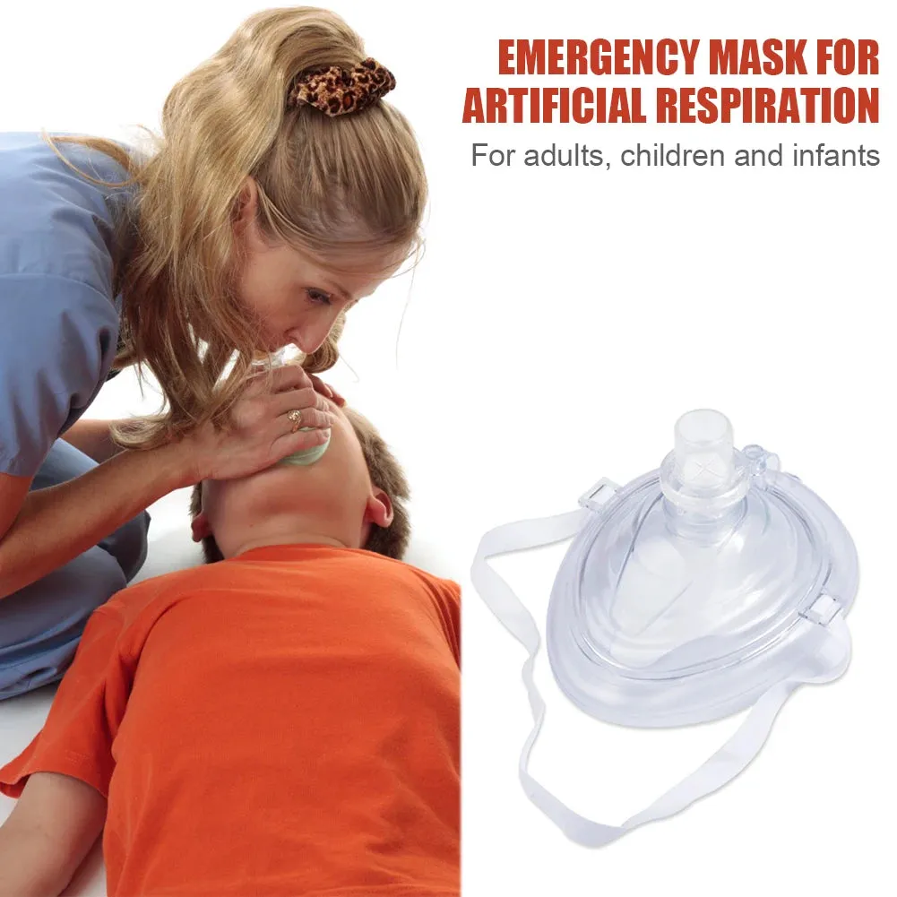 2-10PCS Professional CPR Mask with One-Way Valve for First Aid and Emergency Rescue