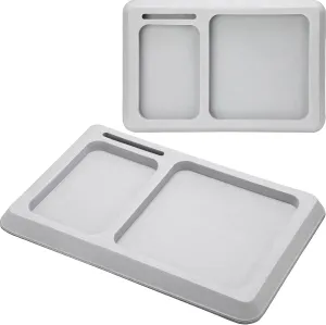 2 Pcs EVA Foam Boat Dash Pad 2 Compartment Cell Phone Boat Dash Accessory Boat Phone Holder Adhesive Backing Boat Dash Organizer for Sea Marine Fishing Boating Center Deck Tool Accessories