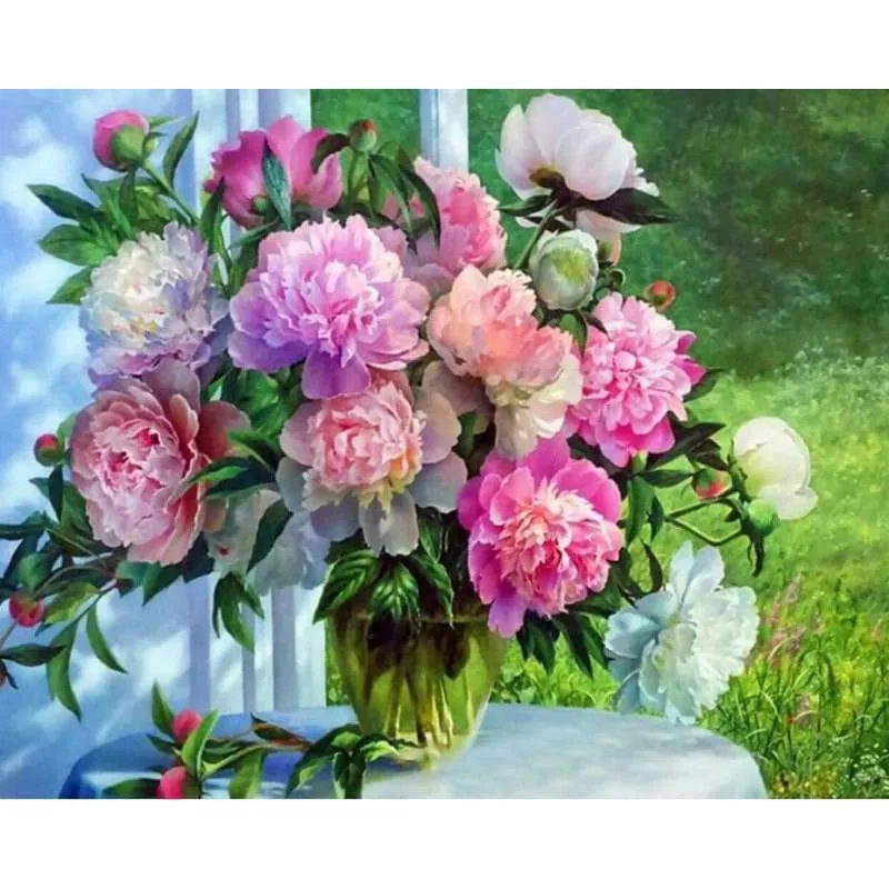 2019 Hot Sale Popular Modern Art Flowers Diamond Embroidery VM1082