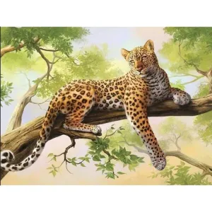 2019 Hot Sale Wall Decor Animal Leopard Portrait 5d Cross Stitch Kits VM8409