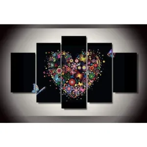 2019 Large Size Heart Pattern Multi Picture Wall Decor 5d Cross Stitch Kits VM8504