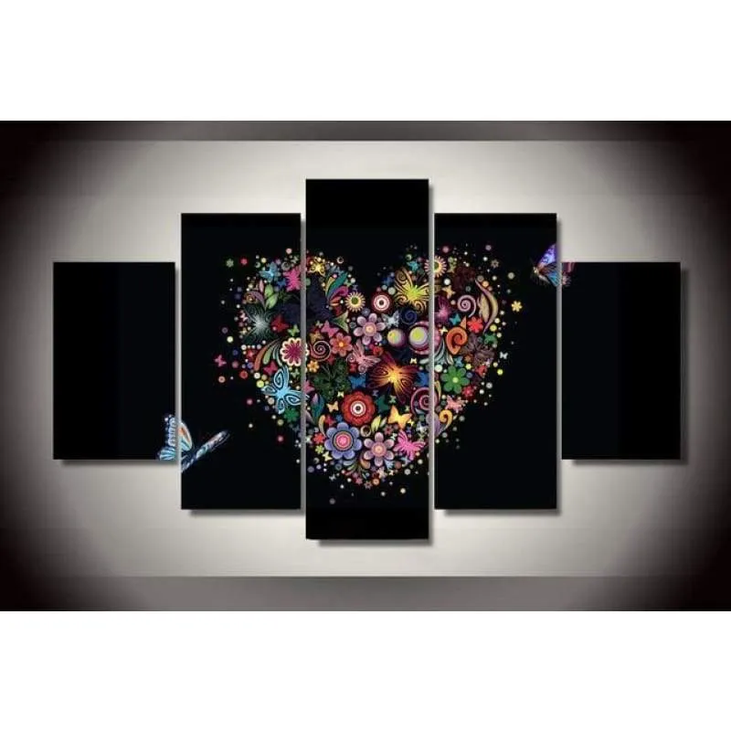 2019 Large Size Heart Pattern Multi Picture Wall Decor 5d Cross Stitch Kits VM8504
