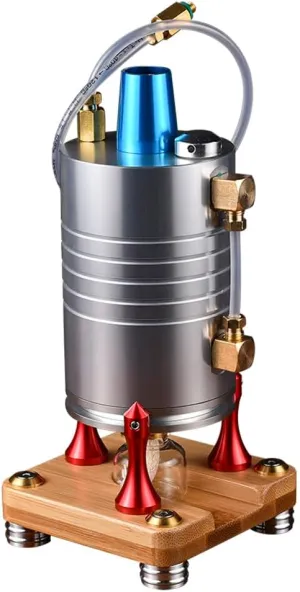 210ml Vertical Steam Boiler Model for Steam Engine and RC Cars Ships, Engine Model Kits That Works, Physical Experiments Gift for Mechanical Model Lovers