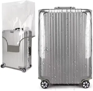 24 Inch Clear PVC Suitcase Cover Protectors Suitcase Covers for Luggage Thickened suitcase protective cover for Wheeled Suitcase Suitable for 23"-25"