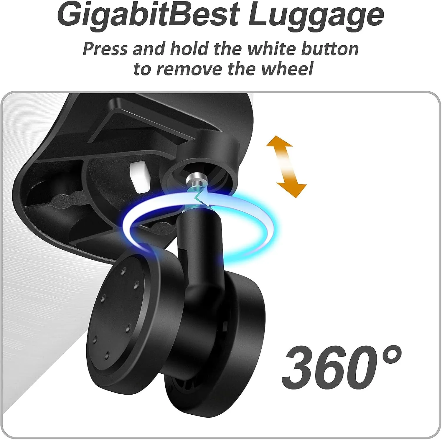 24 Inch Luggage, Lightweight ABS PC Hard Shell Suitcases with TSA Lock, 24 Inch Checked Luggage with Spinner Wheels (Arctic White)