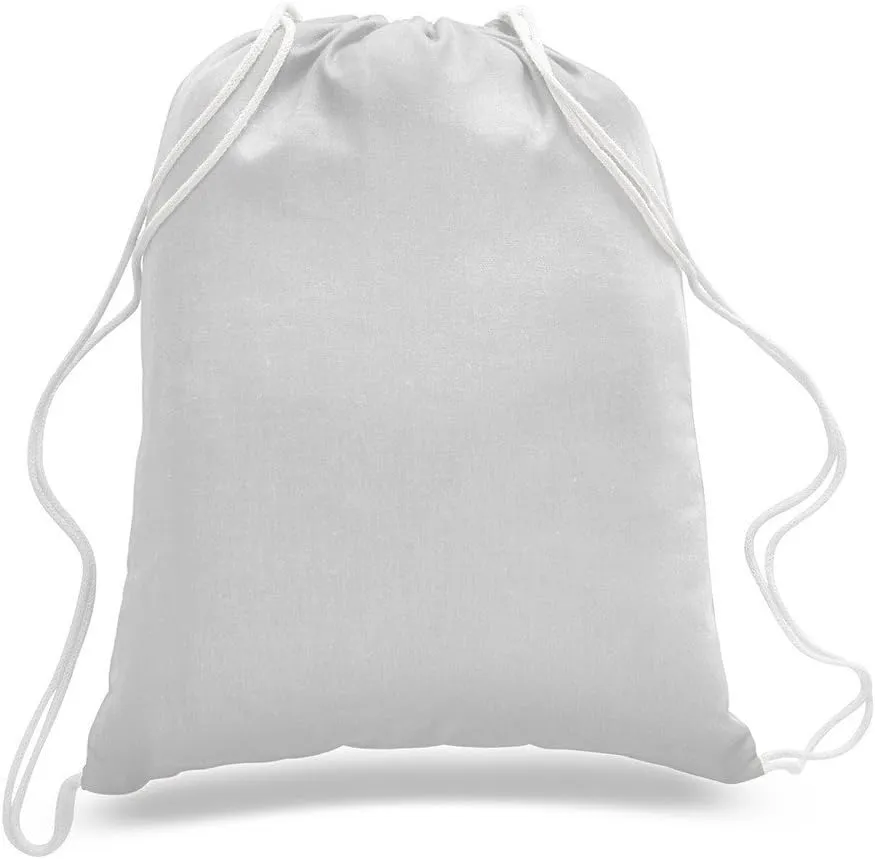24 Pack Promotional Priced Cotton Drawstring Bags Backpacks Art Craft