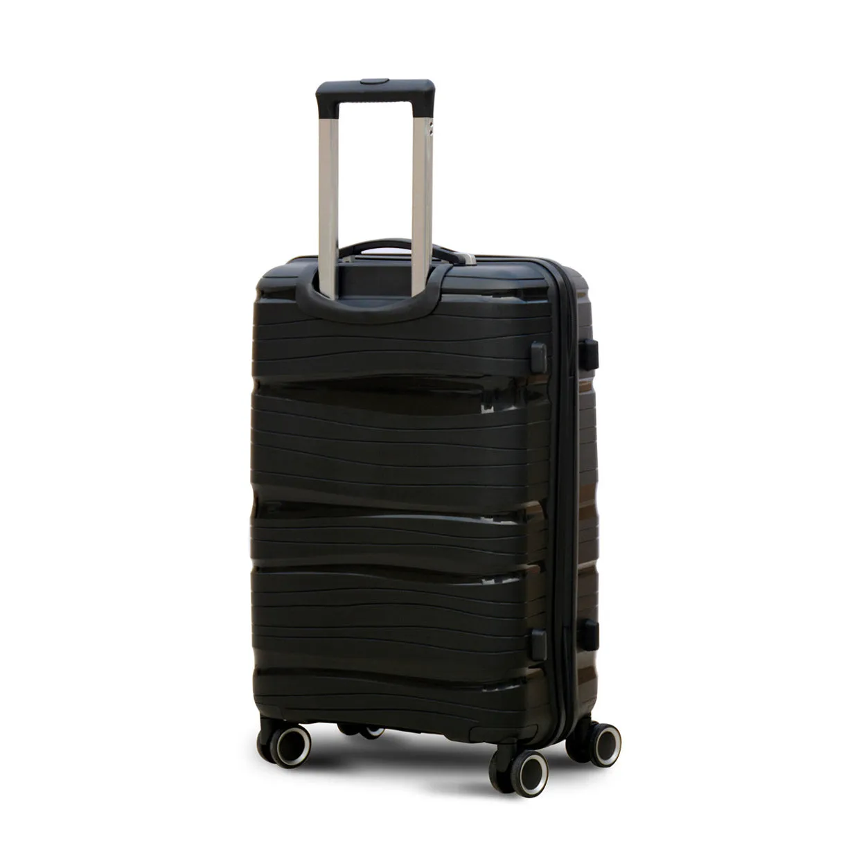 24” PP material Black Luggage Unbreakable Cabin Size Hard Side