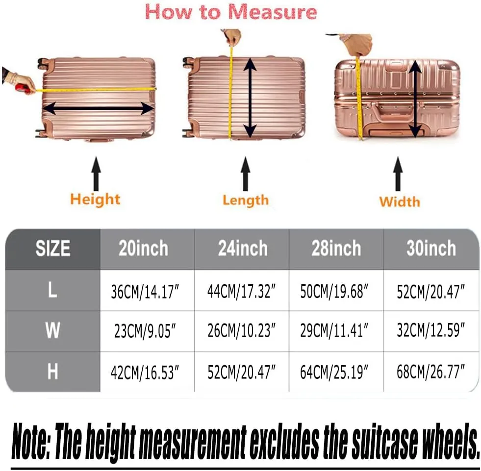28 Inch Clear PVC Suitcase Cover Protectors Suitcase Covers for Luggage Thickened suitcase protective cover for Wheeled Suitcase Suitable for 28"-29"