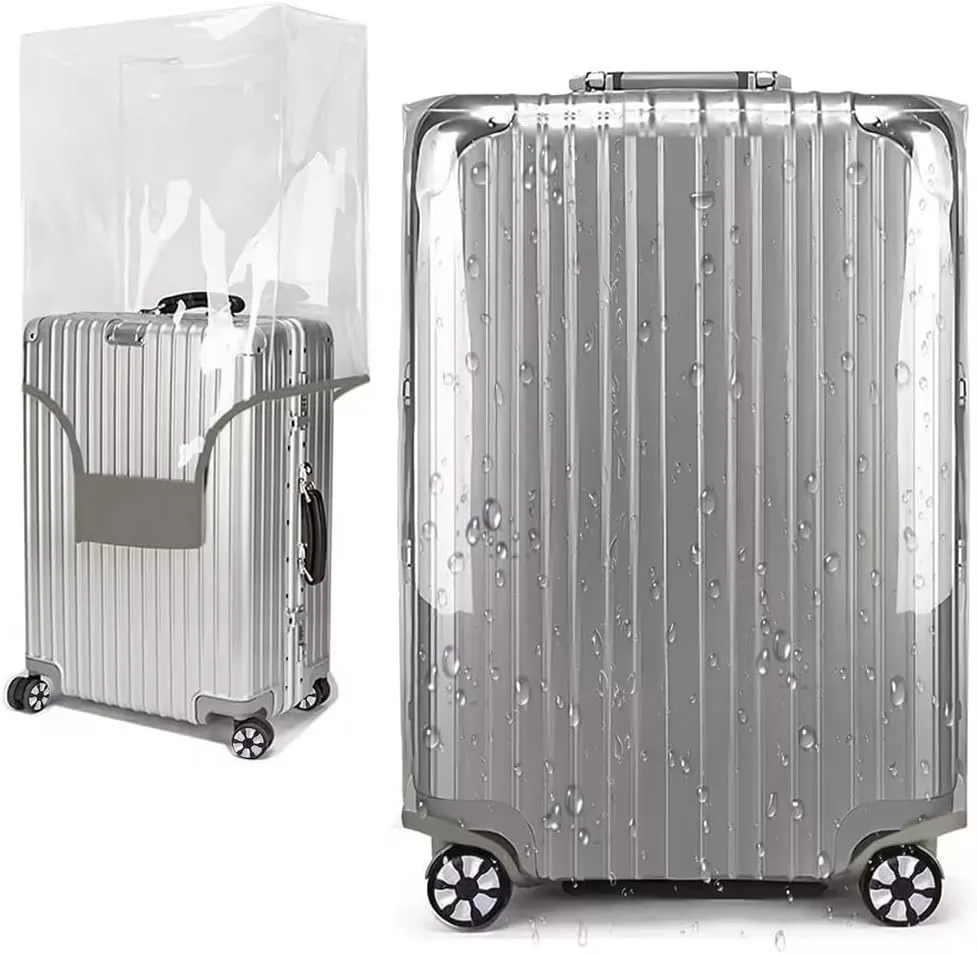 28 Inch Clear PVC Suitcase Cover Protectors Suitcase Covers for Luggage Thickened suitcase protective cover for Wheeled Suitcase Suitable for 28"-29"