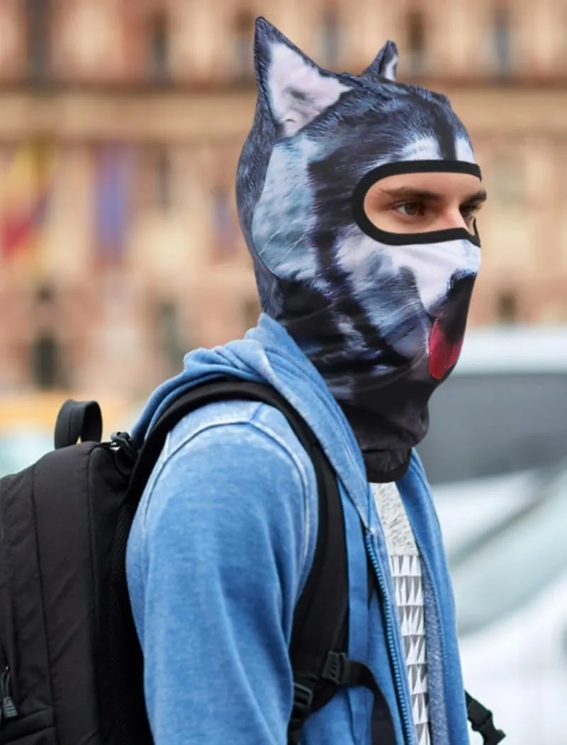 2PACK Cat Ski Mask 3D Cat Sheisty Balaclava with Ears Perfect for Skiing & Biking Music Festivals Parties