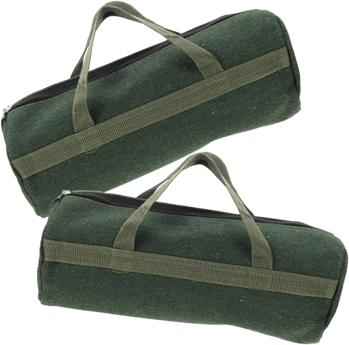 2pcs Portable Tool Organization Bag Compact Canvas Tool Pouch for Men Heavy Duty Handbag with Zipper for Garage Truck and Home Use