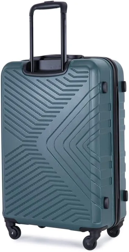 3-Piece Luggage Set (20/24/28 Inch) - ABS Lightweight Hard Shell Suitcases with Spinner Wheels, Lock & 2 Hooks - Carry-On & Checked Luggage for Travel (Dark Green   ABS)
