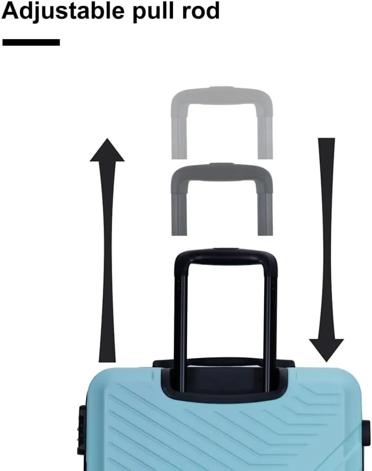3-Piece Luggage Set (20/24/28 Inch) - ABS Lightweight Hard Shell Suitcases with Spinner Wheels, Lock & 2 Hooks - Carry-On & Checked Luggage for Travel (Green   ABS)
