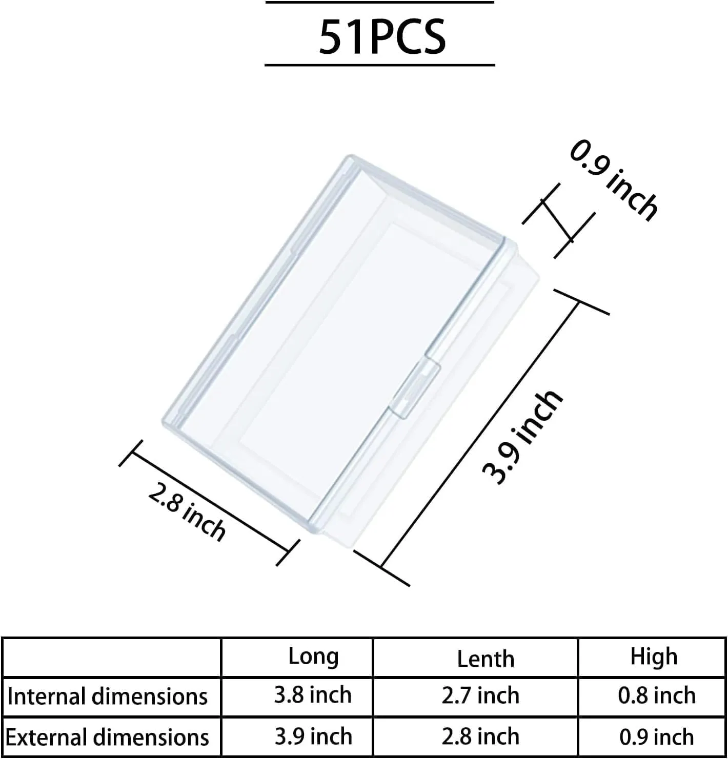 32PCS Playing Card Case Plastic Card Case Playing Card Deck Boxes Snaps Closed Trading Card Case Card Storage Organizer Clear Card Case Empty Plastic Storage Box for Gaming Cards, 3.8x2.7x0.8 Inch