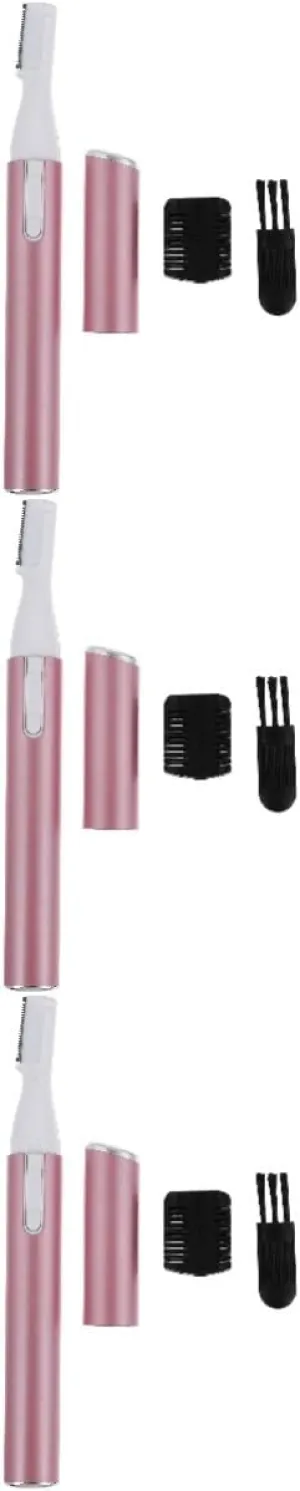 3pcs Electric Eyebrow Razor Trimmer for Men Women Rechargeable Hair Remover Comb Portable Facial Body Hair Cutter for Eyebrow Grooming Travel