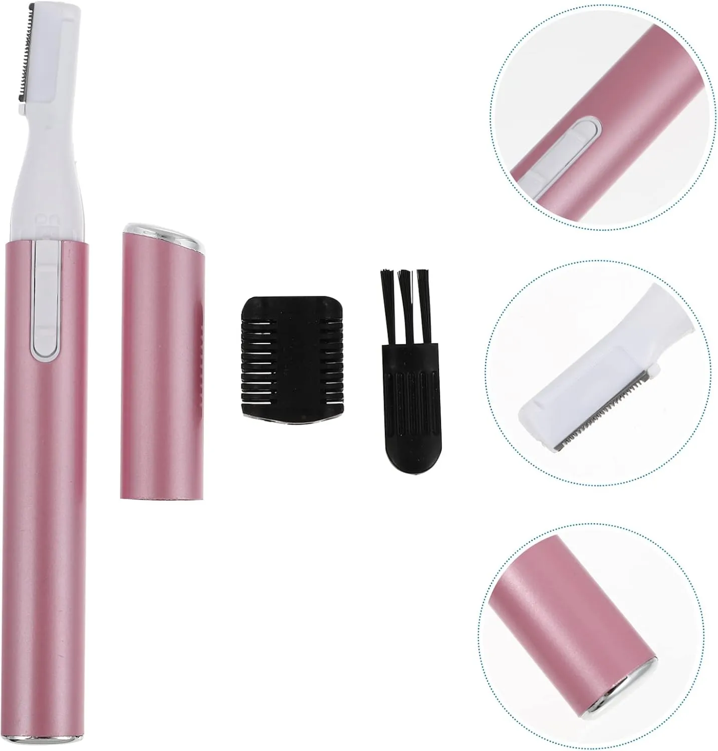 3pcs Electric Eyebrow Razor Trimmer for Men Women Rechargeable Hair Remover Comb Portable Facial Body Hair Cutter for Eyebrow Grooming Travel