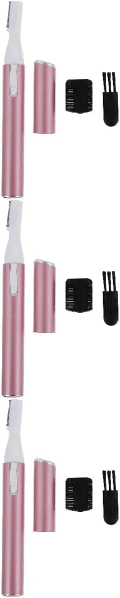 3pcs Electric Eyebrow Razor Trimmer for Men Women Rechargeable Hair Remover Comb Portable Facial Body Hair Cutter for Eyebrow Grooming Travel