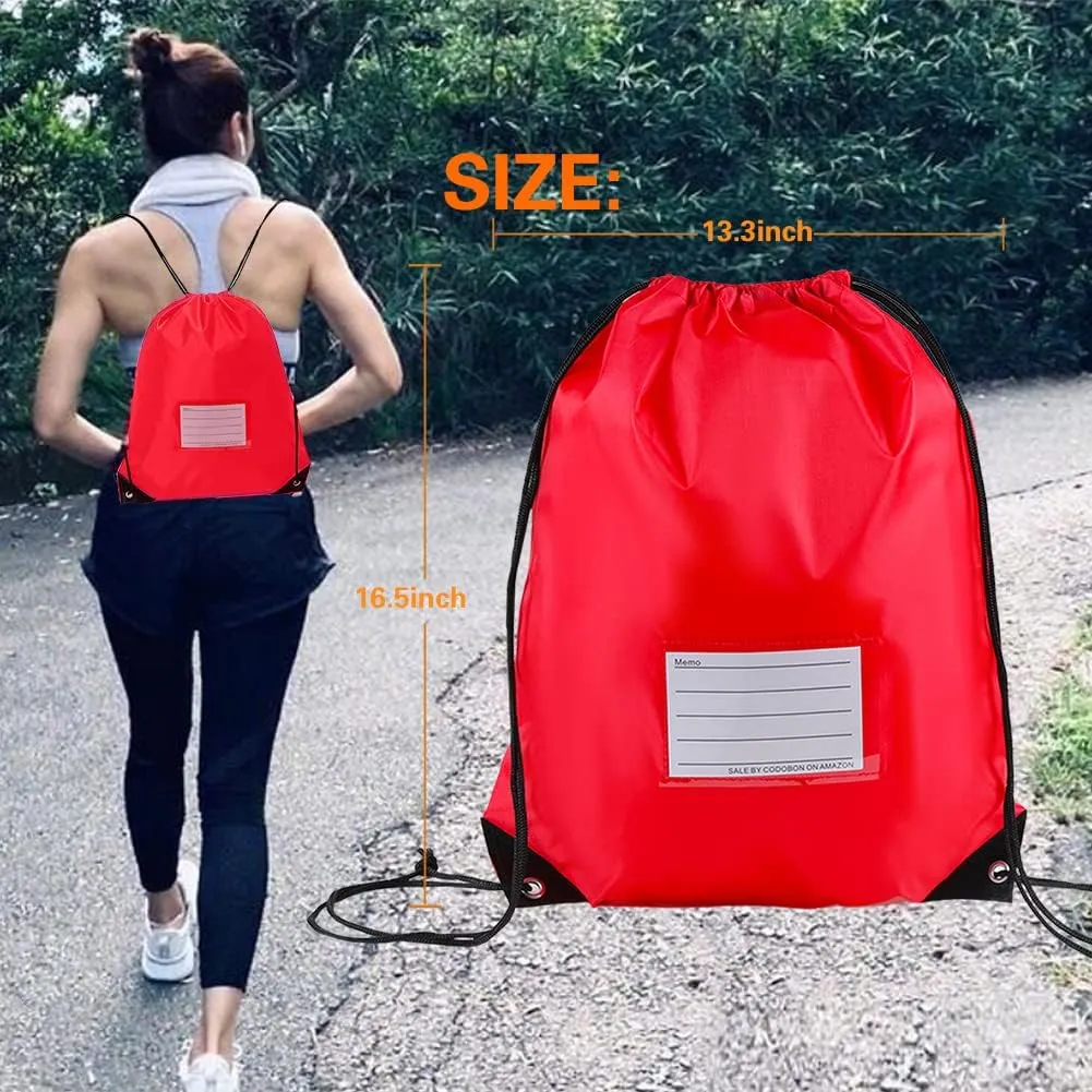 40 Drawstring Backpack Bags, 10 Colors, load15”laptop, A4 Book for working Gym and Sports