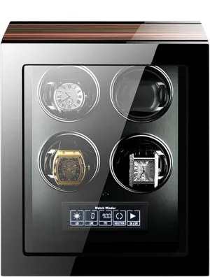 4/6/9 Watch Winder for Automatic Watches with LED Backlight LCD Touch Screen Display Remote Control for Men Women Gift Watch Winder Box Best Gift