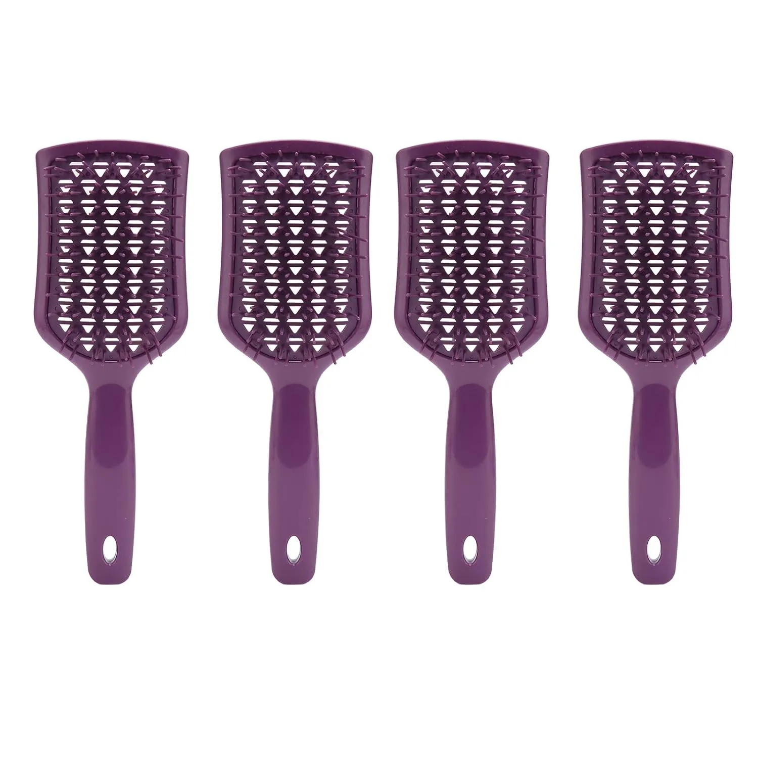 4Pcs Hair Brush Set | Detangling & Massaging Stylist Comb for Dry/Wet Hair | Salon & Home Use | ABS Material, 24.5cm Ergonomic Design