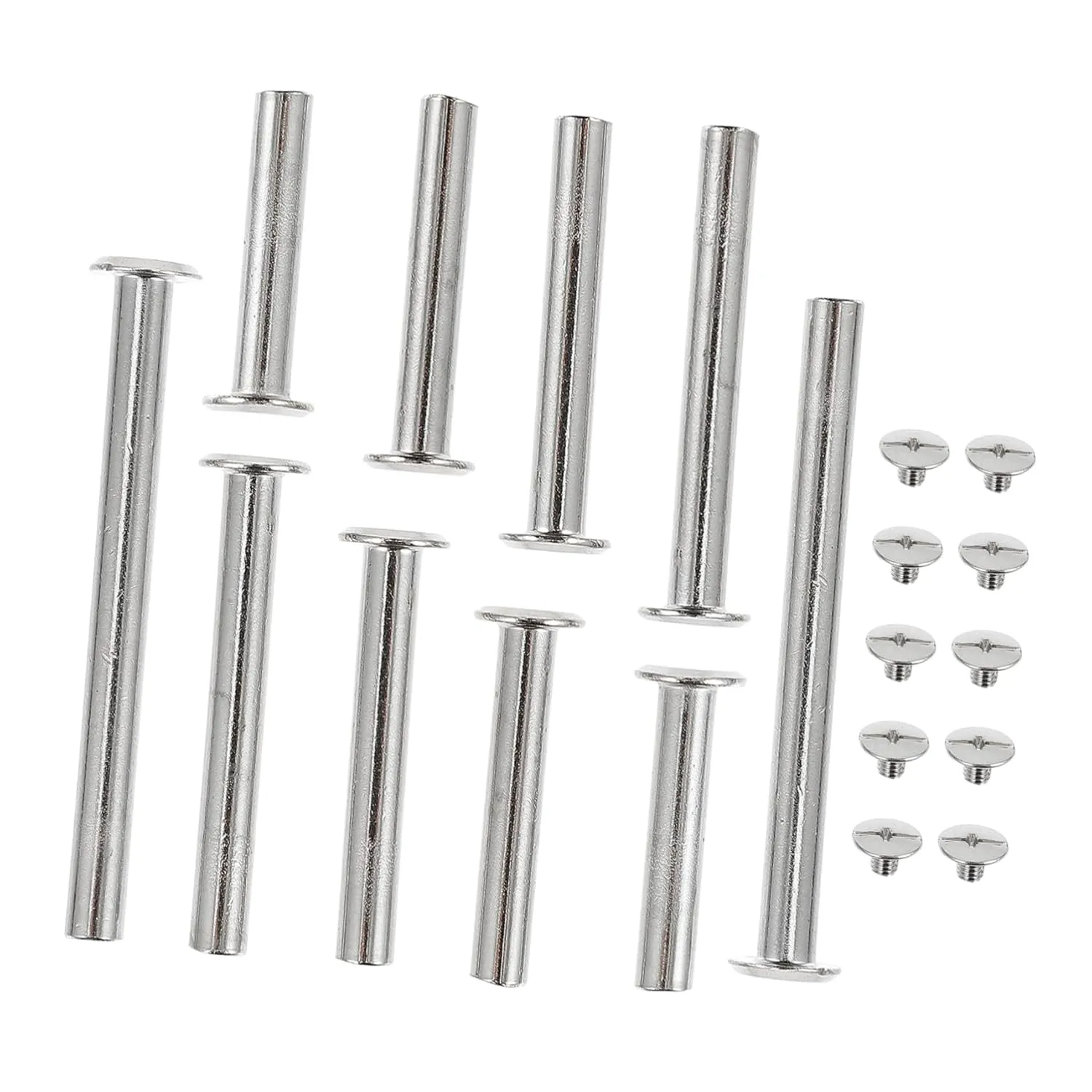 50Sets Binding Screw Posts for Scrapbook Photo Albums Plated Screws Assortment for Leather Craft and Projects