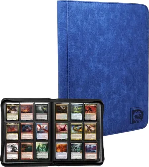 540 Pockets Trading Card Binder, 30 Double Sided Pages, 9 Pockets Per Page, Premium Sleeves Protect and Display Sports Cards, Game Cards - Glacial Blue