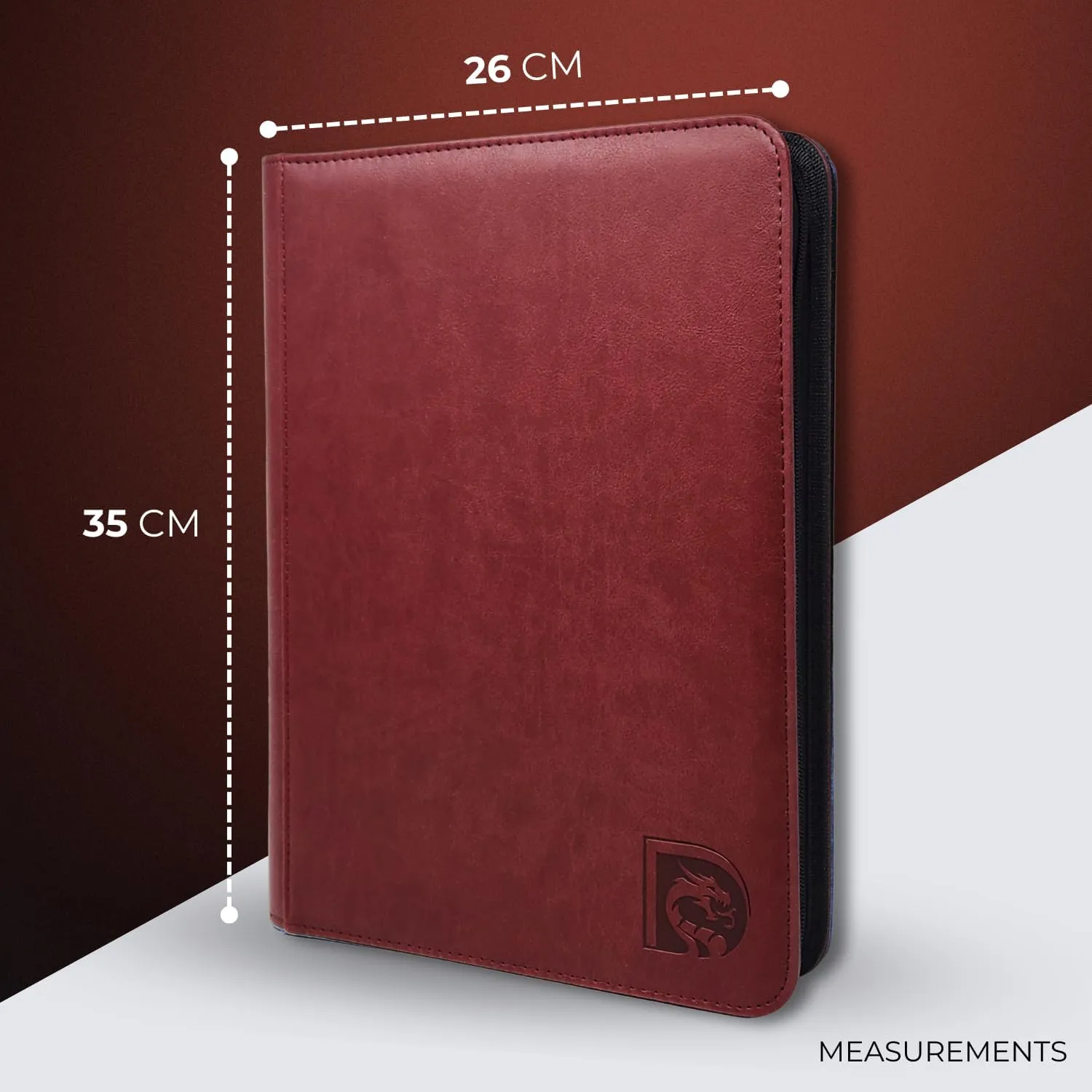 540 Pockets Trading Card Binder, 30 Double Sided Pages, 9 Pockets Per Page, Premium Sleeves Protect and Display Sports Cards, Game Cards - Red Smooth