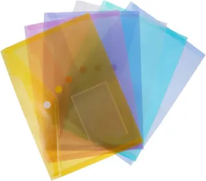 6Pcs File Storage Bag Portable Envelope Folder Document Organizer for Travel Business Easy Access File Bags Material