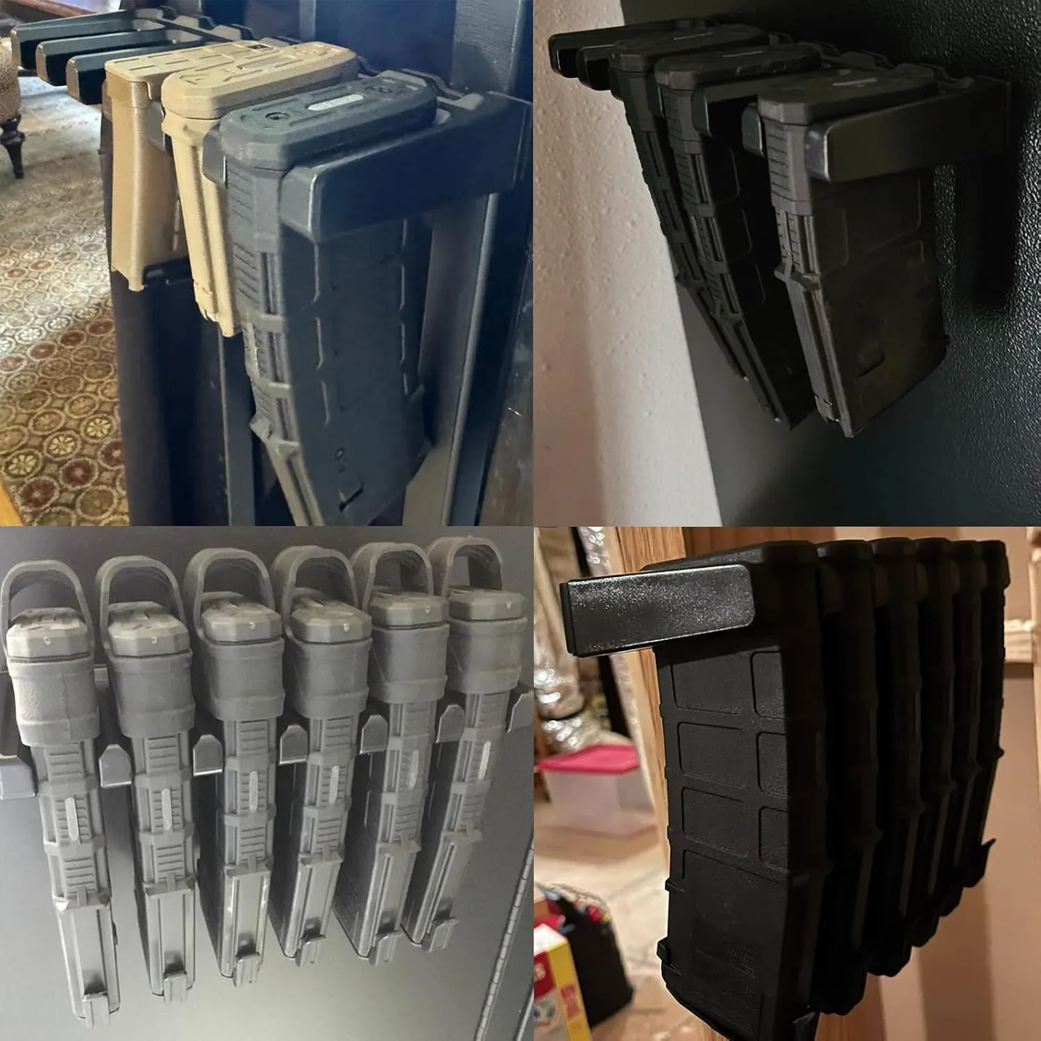 ABS Magazine Holder, Ar Magazine Holder for Gun Safe, Mag Storage Rack for Pmag, Glock, Amend 2, Hexmags, Mftmags, Magpulmag