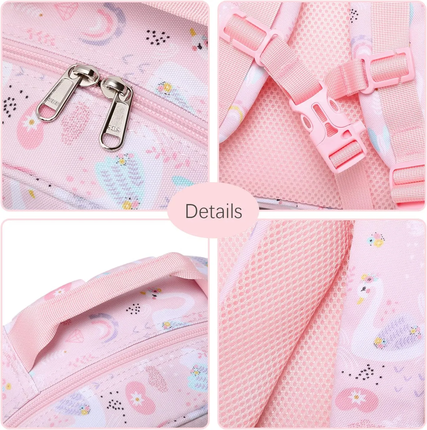 abshoo Swan Backpack for Kid Little Small Girls Bookbag Preschool Toddler Backpack (Swan)