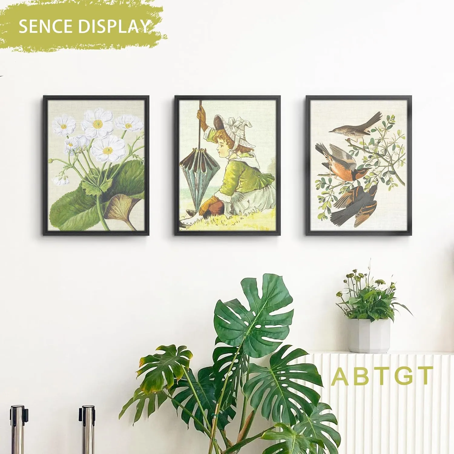 Abtgt 12x16 Canvas Floating Frame with 0.9" Deep, Black Floater Frame for Canvas Paintings with Adhesive, Vertical or Horizontal Wall Art frame for Prints Oil Painting Diamond Decor, 1 Pack.