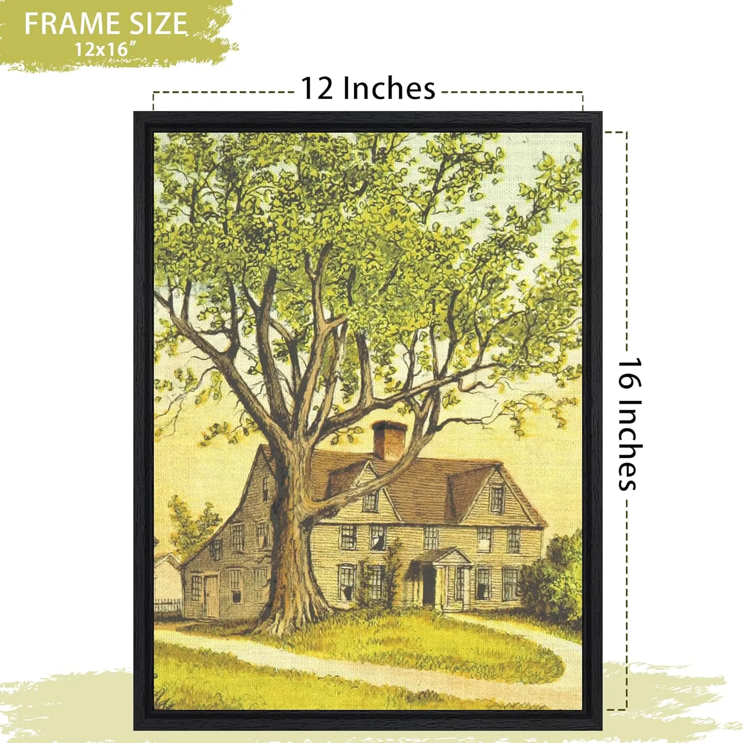 Abtgt 12x16 Canvas Floating Frame with 0.9" Deep, Black Floater Frame for Canvas Paintings with Adhesive, Vertical or Horizontal Wall Art frame for Prints Oil Painting Diamond Decor, 1 Pack.