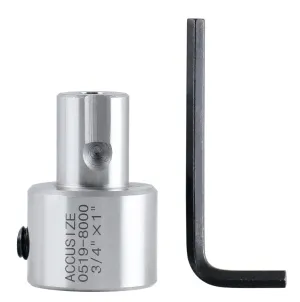 Accusize Industrial Tools 3/4" Weldon Shank to 3/4" Nitto One Touch Shank Adapter, 0519-8000