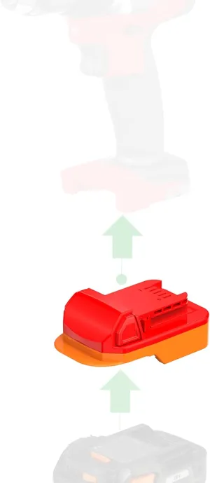Adapter Upgrade for Milwaukee M18 (Not Older V-18) Tools - Compatible with Ridgid 18v Batteries for Power Supply (No Charging Function) - 1 Adapter Only (High Compatibility Version)