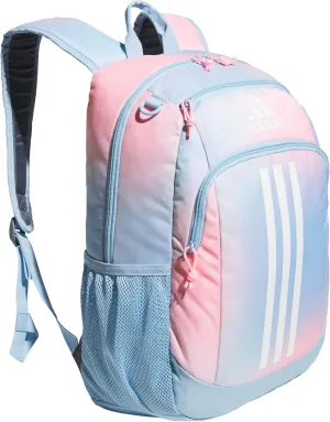 adidas Creator Laptop Backpack for Women and Men, Comfortable and Durable Small Athletic Bag, Dazed Gradient Clear Sky/Clear Sky Blue/Pink Spark, One Size