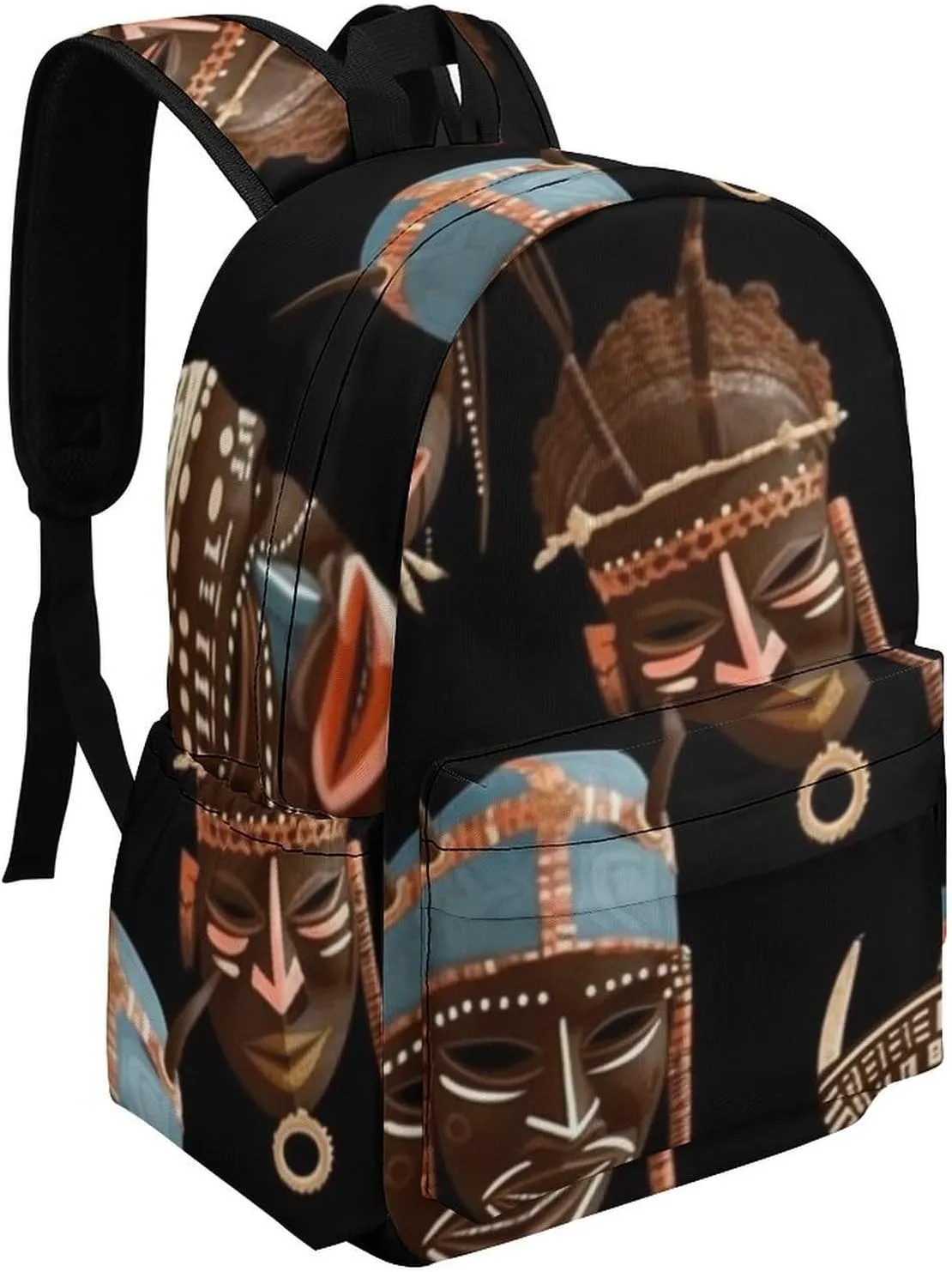 African Ritual Ethnic Tribal Print Laptop Backpacks Casual Shoulder Bag Travel Daypack Fashion for Men Women
