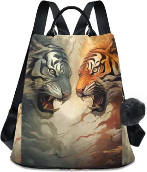 ALAZA Roar Tigers Backpack Purse for Women Travel Casual Daypack College Bookbag Work Business Ladies Shoulder Bag